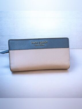 Kate Spade Pink and Periwinkle Small BiFold Wallet